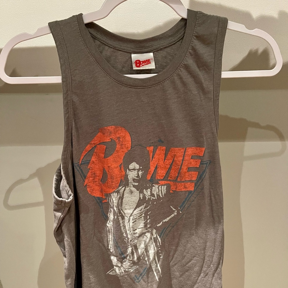 David Bowie Grey Tank Top Size S